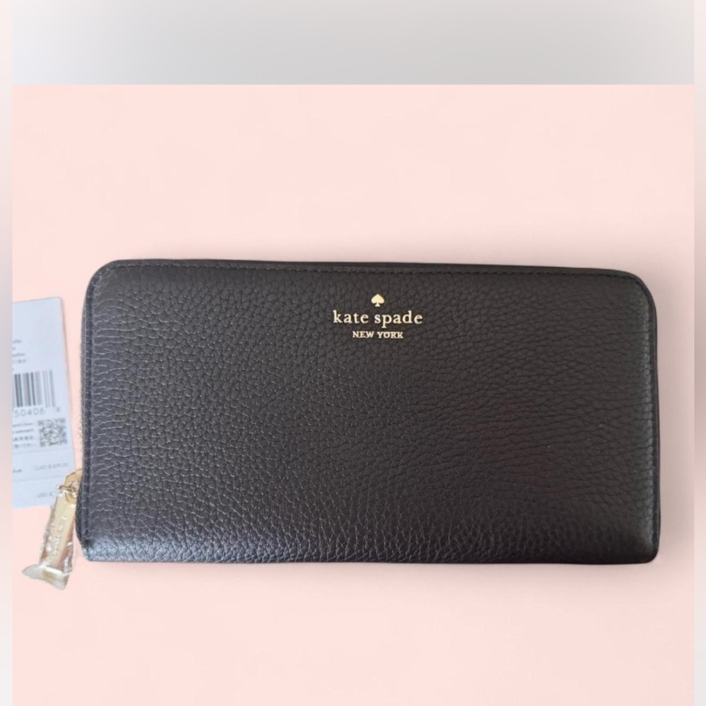 Kate Spade Pebbled Black Leather Wallet